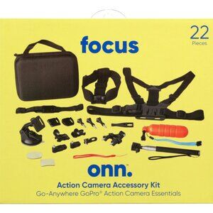 onn Action Camera Accessory Kit 22 Pieces NEW FACTORY SEALED